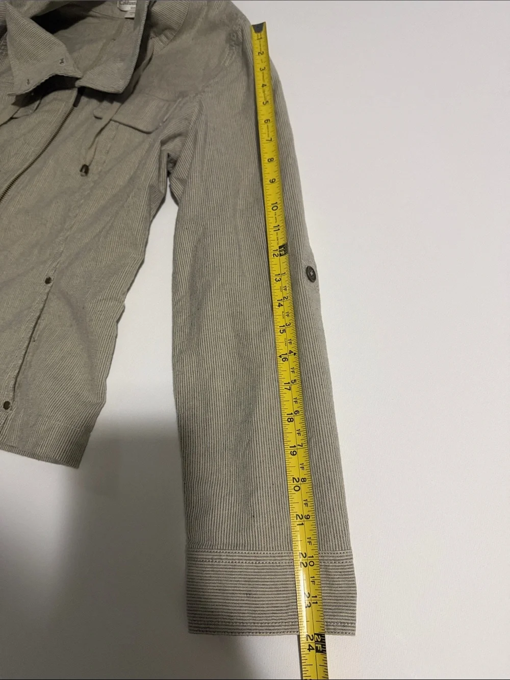 Coldwater Creek Women's Light Gray Casual Jacket with Stand Collar - 12